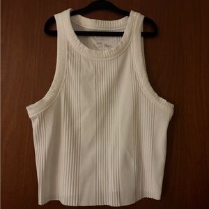 NWOT Arie Women's White Ribbed Tank Top